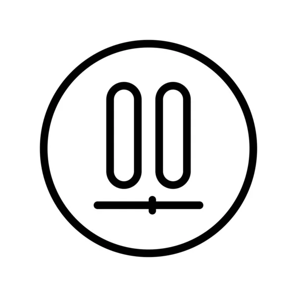 Pause Vektor Line Icon Desig — Stockvektor