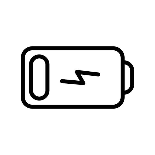 Battery Vector Line Icon Desig — Stock Vector