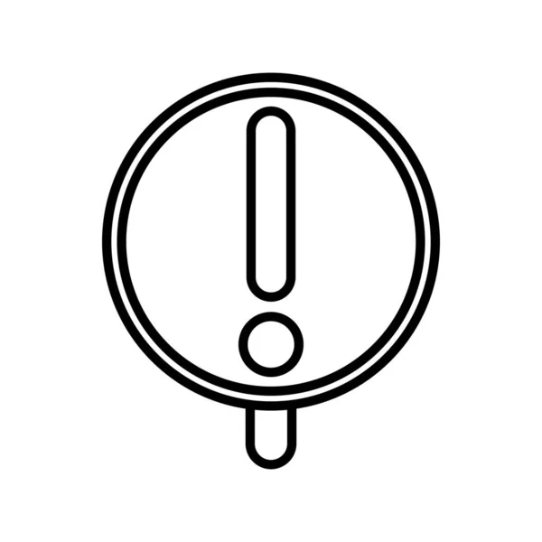 Warning Vector Line Icon Desig — Vetor de Stock