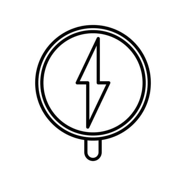 High Voltage Vector Line Icon Desig — Stock Vector