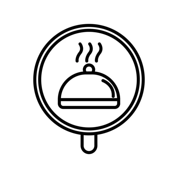 Restaurant Vector Line Icon Desig — Διανυσματικό Αρχείο