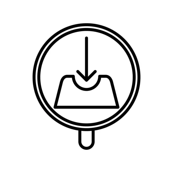 Pothole Vectorlijn Icon Desig — Stockvector