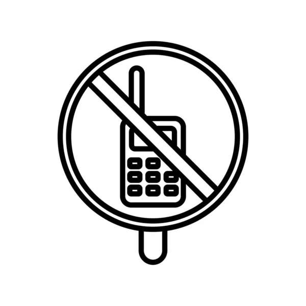 Hay Teléfono Vector Line Icon Desig — Vector de stock
