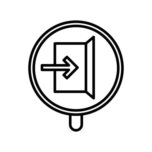 Exit Vector Line Icon Desig — Stock vektor