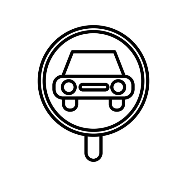 Parking Vector Line Icon Desig — Stock vektor