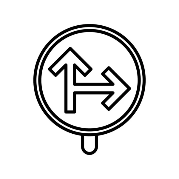 Traffic Sign Vector Line Icon Desig — Stock vektor