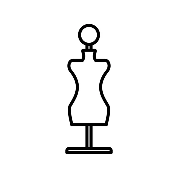 Mannequin Vector Line Icon Desig — Vetor de Stock