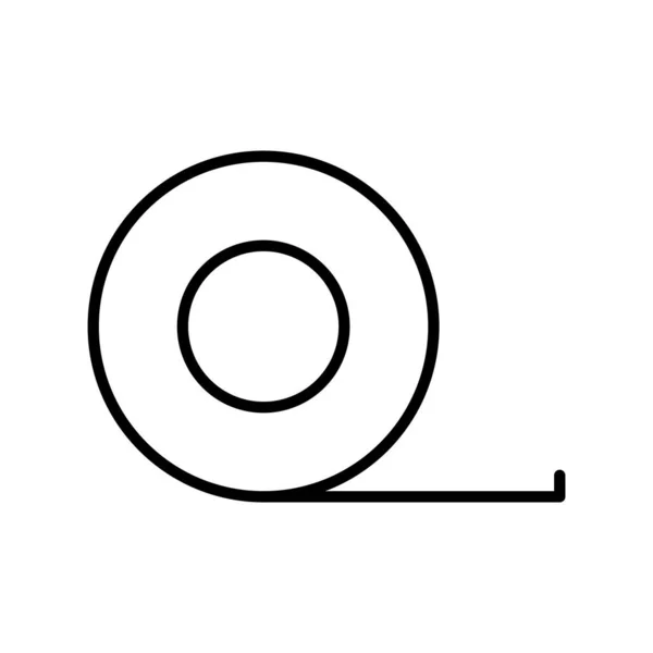 Measuring Tape Vector Line Icon Desig — Διανυσματικό Αρχείο