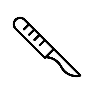 Tıbbi Bıçak Vektör Satırı Simge Tasarımı