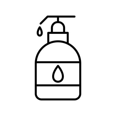 Losyon Vektör Satırı Simge Tasarımı