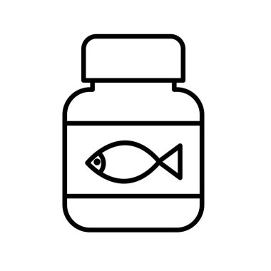 Balık yağı vektör hattı Simge Tasarımı