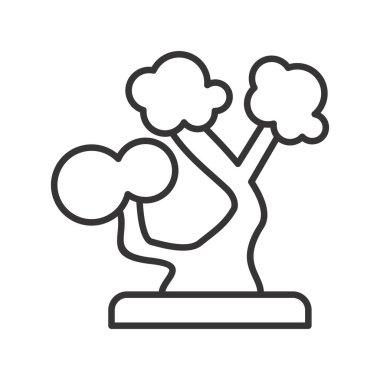 Bonsai Vektör Satırı Simge Tasarımı