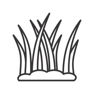 Çimen Vektör Satırı Simge Tasarımı