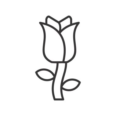 Lale Vektör Satırı Simge Tasarımı