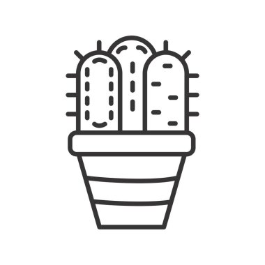 Cacti Vektör Satırı Simge Tasarımı