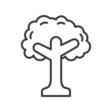 Ağaç Vektörü Satırı Simge Tasarımı