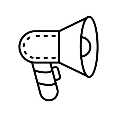 Megafon Vektör Satır Simgesi Tasarımı