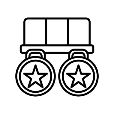 Madalya Vektör Satırı Simge Tasarımı