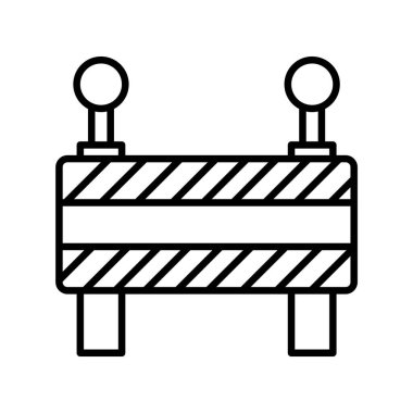 Bariyer Vektör Satırı Simge Tasarımı