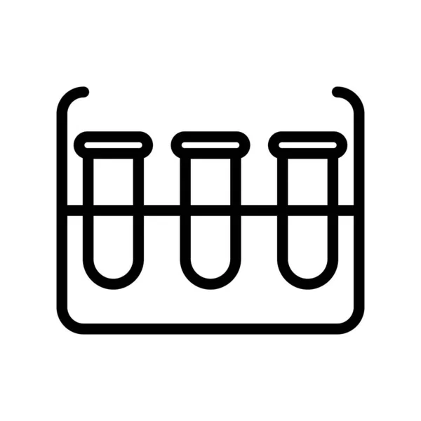 Test Tubes Vector Line Icon Desig —  Vetores de Stock