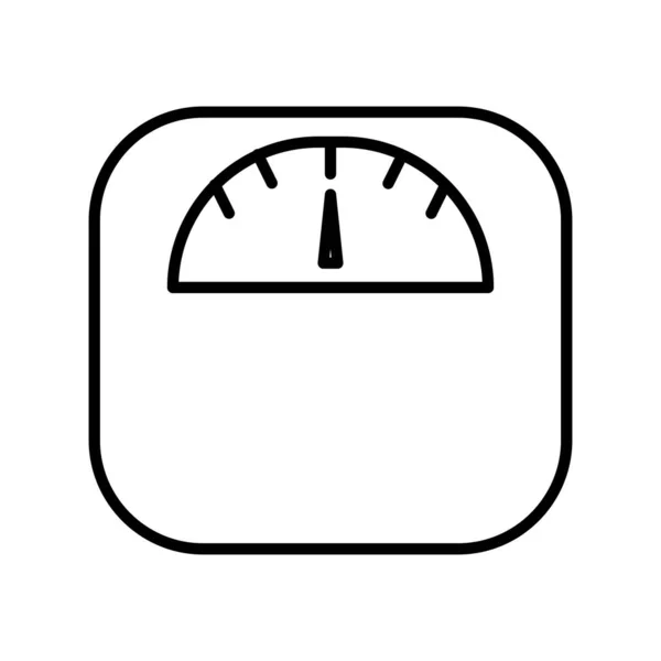 Weight Scale Vector Line Icon Desig — Image vectorielle