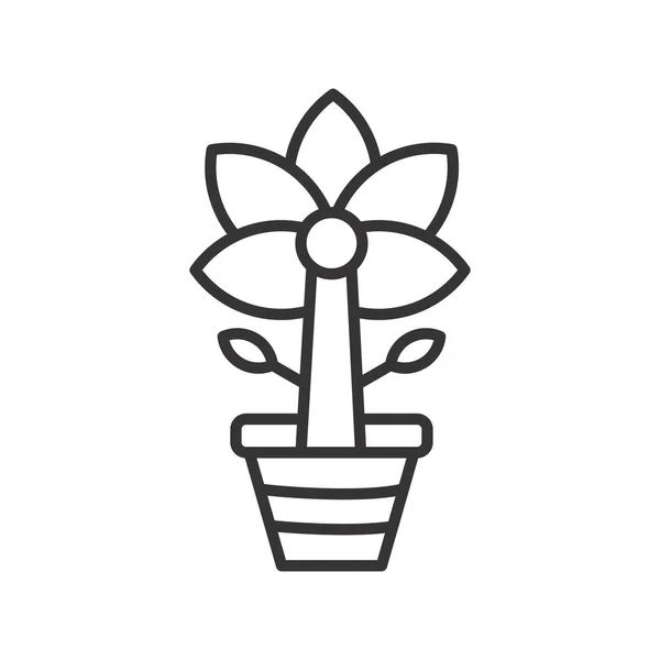Orchid Vector Line Icon Desig — Stock Vector