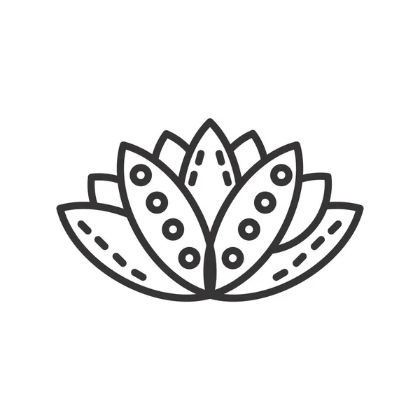 Water Lilly Vector Line Icon Desig — Vetor de Stock