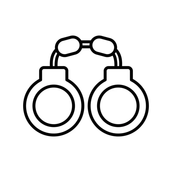 Handcuff Vector Line Icon Desig — Διανυσματικό Αρχείο