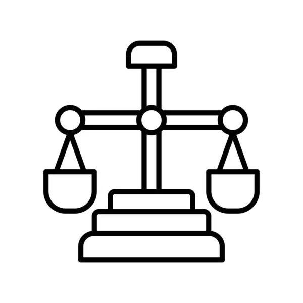 Justitie Vector Line Icon Desig — Stockvector