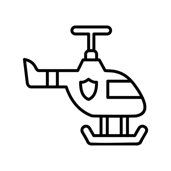Helicopter Vector Line Icon Desig — Image vectorielle