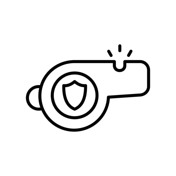 Whistle Vector Line Icon Desig — Stok Vektör