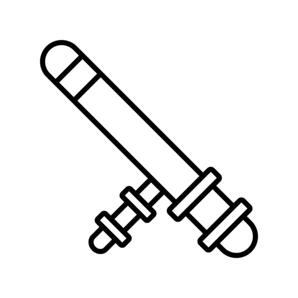 Baton Vector Line Icon Desig — Διανυσματικό Αρχείο