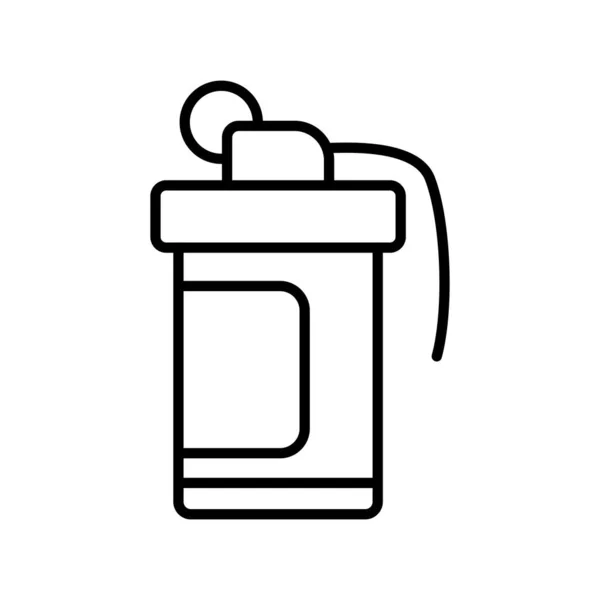 Tear Gas Vector Line Icon Desig — Stockový vektor