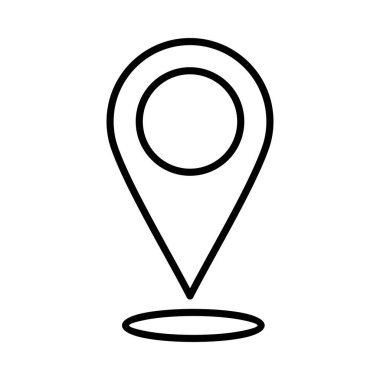 Konum Vektör Satırı Simge Tasarımı