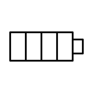 Pil Vektör Satırı Simge Tasarımı