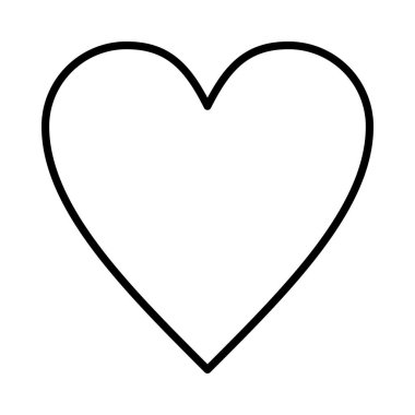 Kalp Vektörü Satırı Simge Tasarımı