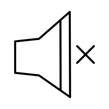 Mute Vector Line Icon Desig
