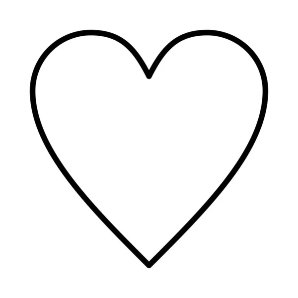 Corazón Vector Línea Icono Desig — Archivo Imágenes Vectoriales