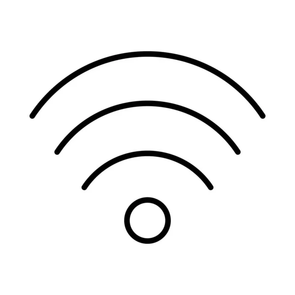 Wifi Vector Line Ícone Desig — Vetor de Stock
