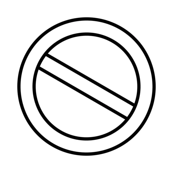 Verbieten Vector Line Icon Desig — Stockvektor