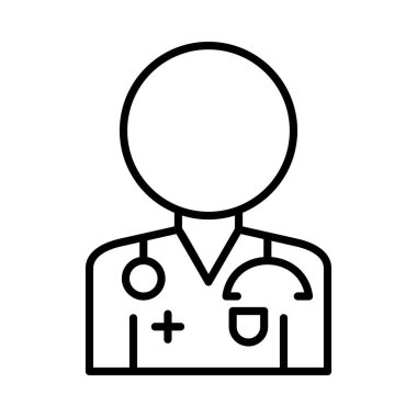 Docter Vector Line Icon Design
