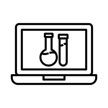  Online Blood Test Vector Line Icon Desig