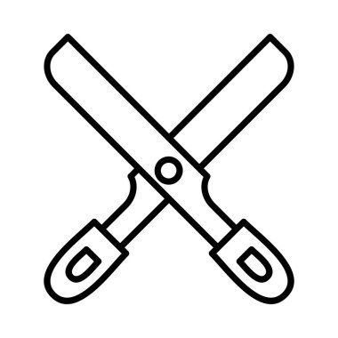 Scissors Vector Line Icon Design