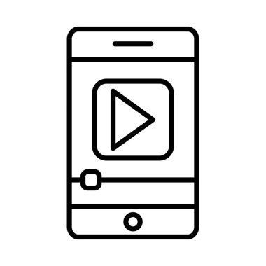 Canlı Yayın Vektör Satırı Simge Tasarımı