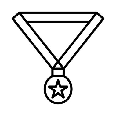 Medal Vector Line Icon Design 