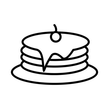 Pancakes Vector Line Icon Desig