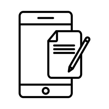 Article Writing Vector Line Icon Desig