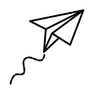 Paper Plane Vestor Line Icon Desig