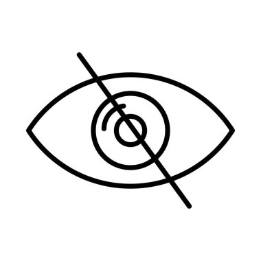 Blindness Eye Vector Line Icon Design