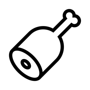 Beef bone Vector Line Icon Design